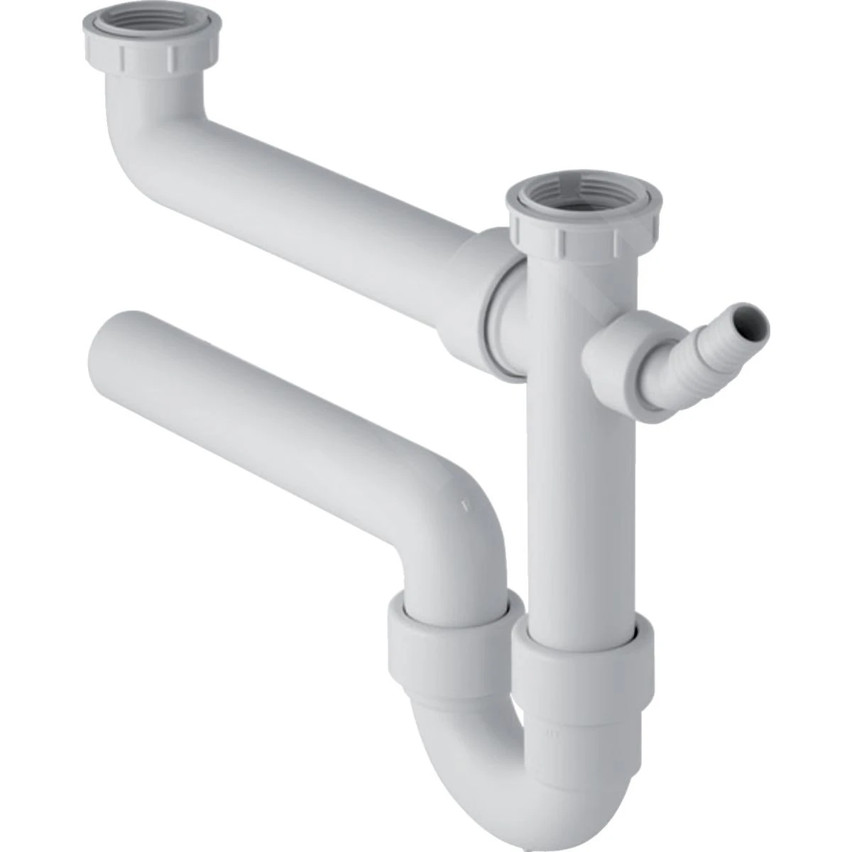 Geberit Accesorios - Tapón De Olores Para Fregadero Doble, Con Manguera Angular, Salida Horizontal, D 40 Mm 152.715.11.1 3 Geberit Accesorios - Tapón De Olores Para Fregadero Doble, Con Manguera Angular, Salida Horizontal, D 40 Mm 152.715.11.1