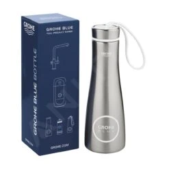 Grohe Blue Home - Botella Térmica, 450 Ml, Acero Inoxidable Cepillado 40848SD0 -Blanco ba2b02fcb7cdfa0e4c9f3e50