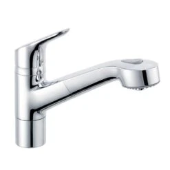 Kludi Objekta - Grifo Monomando De Fregadero Con Ducha Extraíble, Cromo 325810575