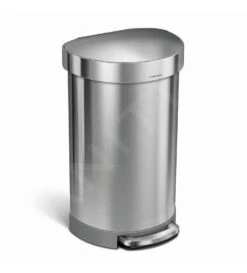 Simplehuman Cubos De Basura - Cubo De Basura 45 L, Acero Inoxidable Cepillado CW2030 -Blanco bd1c6ce7ae407f055fefe672