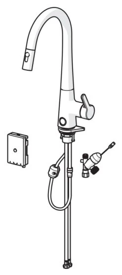 Hansa Designo - Grifo De Fregadero Con Conexión Múltiple, Control Electrónico, Cromo 51372283 -Blanco bd24f691079511d0e14721d8