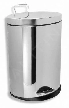 Novaservis Accesorios De Baño - Cubo De Basura Redondo 12 L, Cromo 6161,0