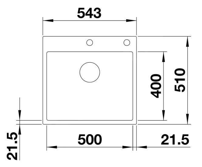 Blanco Subline 500 - Fregadero De Silgranite, 543x510 Mm, Negro 526000 4 Blanco Subline 500 - Fregadero De Silgranite, 543x510 Mm, Negro 526000 - Imagen 2