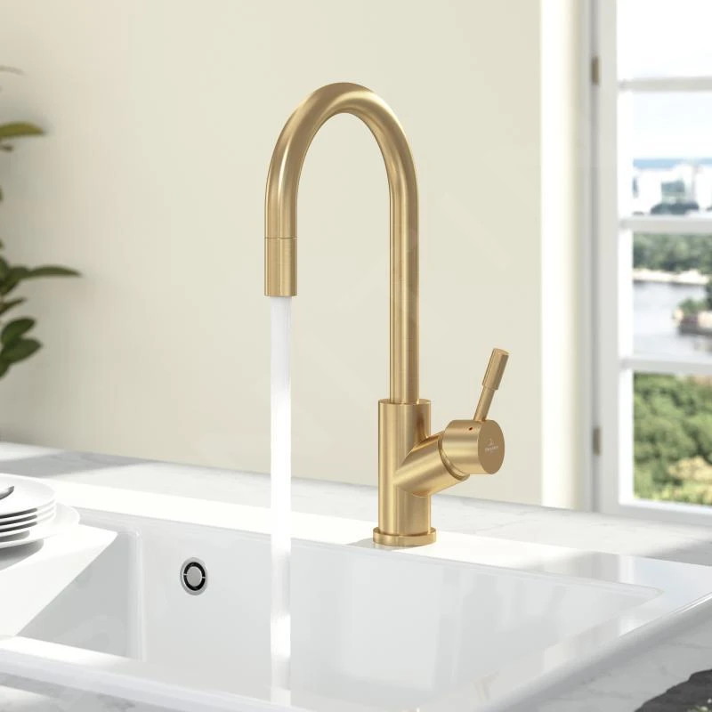 Villeroy & Boch Umbrella - Grifo De Fregadero Con Salida Extraíble, Dorado 92540003 8 Villeroy & Boch Umbrella - Grifo De Fregadero Con Salida Extraíble, Dorado 92540003 - Imagen 6