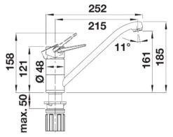Blanco Wega II - Grifo De Fregadero, Blanco/cromo 526408 -Blanco c6392de97c5a6e2dffc5b5e6