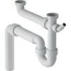 Geberit Accesorios - Tapón De Olores Para Fregadero Doble, Con Manguera Angular, Salida Vertical, D 50 Mm 152.553.11.1 -Blanco c69986014e25f368303b8406