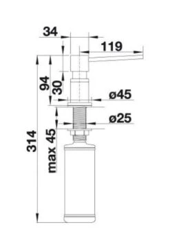 Blanco Accesorios - Dispensador De Detergente Lato, Blanco/cromo 525814 -Blanco cb7e0fda6639708482a6ace2 3