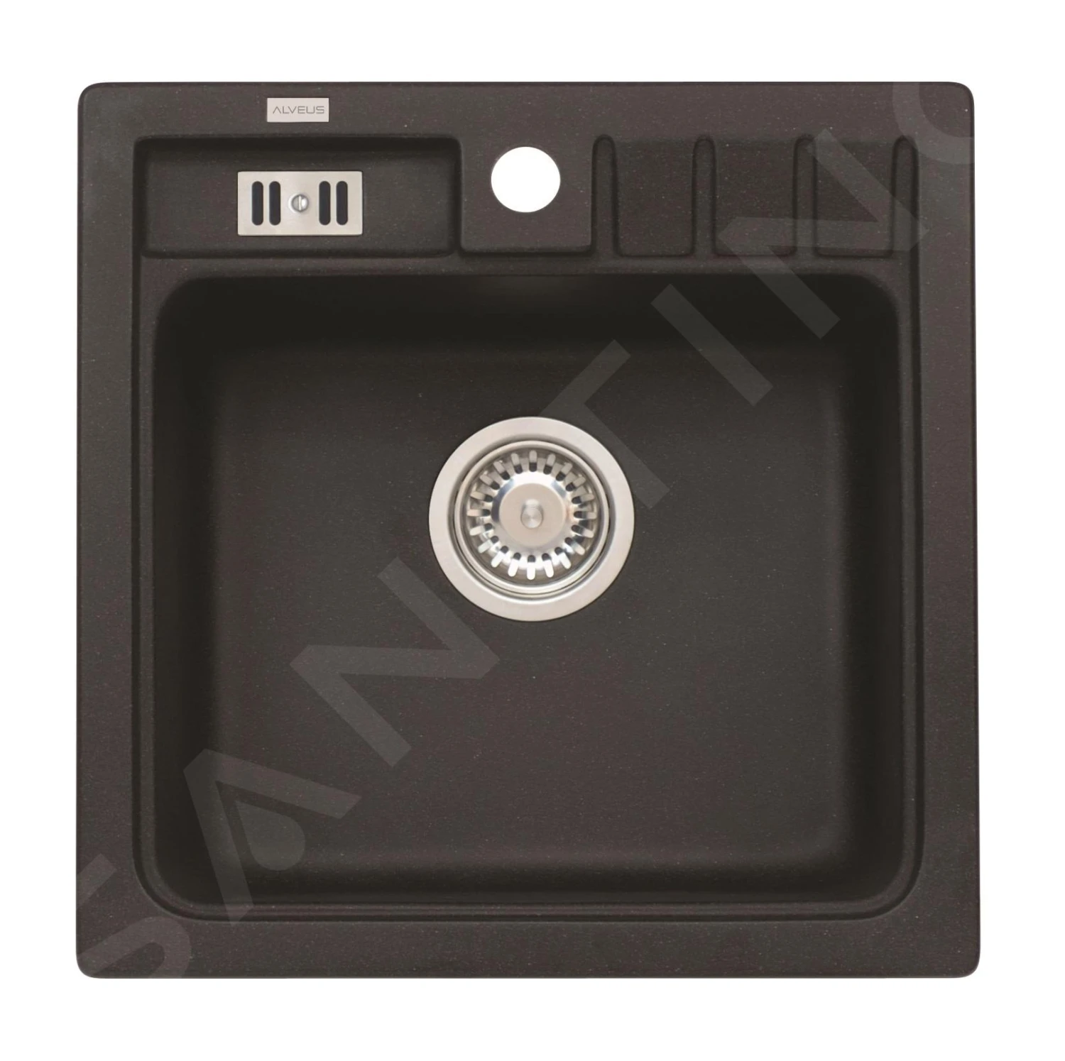 Alveus Niagara - Fregadero De Granito 465x465 Mm, Carbon 1089484 3 Alveus Niagara - Fregadero De Granito 465x465 Mm, Carbon 1089484