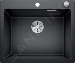 Blanco Pleon 6 - Fregadero De Silgranite, 615x510 Mm, Con Control De Desagüe, Negro 525954