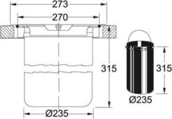 Franke KEA - Cubo De Basura Integrado F 12, Verde 134.0035.043 -Blanco d107f42767435bb8e19b6207