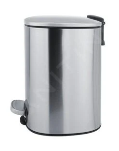 Nimco Cubos De Basura - Cubo De Basura 5 L, Acero Inoxidable Mate KOS 9005-10 -Blanco d23ef4a1b224f4a3809f9021