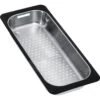 Franke Accesorios - Cubeta De Goteo Para Fregaderos, 183x433x64 Mm, Acero Inoxidable/plástico Negro 112.0175.520