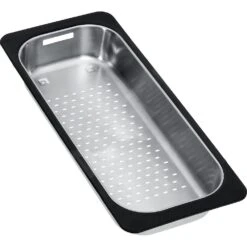 Franke Accesorios - Cubeta De Goteo Para Fregaderos, 183x433x64 Mm, Acero Inoxidable/plástico Negro 112.0175.520