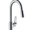Hansgrohe Focus M42 - Grifo De Fregadero M429-H220 Con Ducha Extraíble, Cromo 71800000 2 Hansgrohe Focus M42 - Grifo De Fregadero M429-H220 Con Ducha Extraíble, Cromo 71800000 -Blanco e0dab7b392bdacca7e29bc38