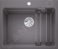 Blanco Etagon 6 - Fregadero De Silgranite, 600x510 Mm, Con Correderas, Roca Gris 524540