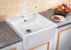 Blanco Panor 60 - Fregadero Cerámico, 600x630 Mm, Blanco Brillante 514486 -Blanco e266ca0f8be936cb8850f8fb