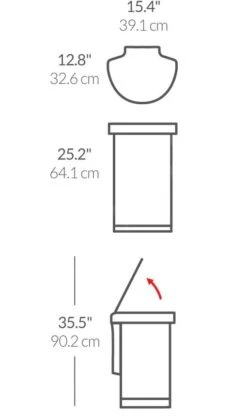 Simplehuman Cubos De Basura - Cubo De Basura Con Apertura Sin Contacto Con Sensor De Movimiento, 45 L, Acero Inoxidable Cepillado ST2009 -Blanco e5d7c1c263c23028cd4789ce