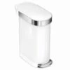Simplehuman Cubos De Basura - Cubo De Basura Slim 45 L, Blanco CW2069 1 Simplehuman Cubos De Basura - Cubo De Basura Slim 45 L, Blanco CW2069 -Blanco e845d9642fbdd41aff1b9a2b