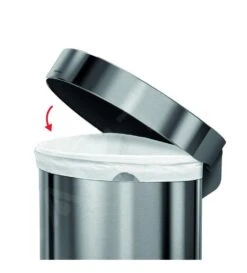 Simplehuman Cubos De Basura - Cubo De Basura 45 L, Acero Inoxidable Cepillado CW2030 -Blanco eb2ded9a5babe06ec3180bb2