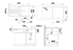 Blanco Lexa 5 - Fregadero De Silgranite, 950x500 Mm, Con Control De Desagüe, InFino, Blanco Suave 527094 -Blanco ef7959953d979496a37e9ef1