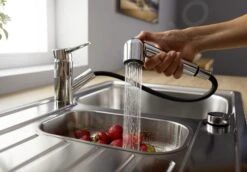 Blanco Wega S - Grifo De Fregadero Con Ducha Extraíble, Cromo 526416 -Blanco f1fdb753d4215c731f0c816c