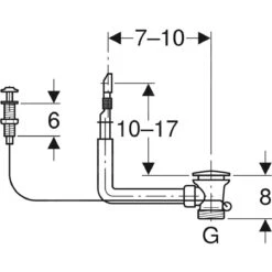 Geberit Accesorios - Conexión De Desagüe Y Rebosadero De Fregadero, Con Control Giratorio G 1 1/2, Cromo Brillante 152.929.20.1 -Blanco f3c4b72774b5e8bfa5aafb9f
