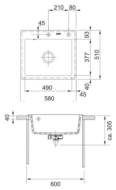 Franke Mythos - Fregadero De Cerámica MTK 610-58, 580x510 Mm, Graphit 124.0335.850 4 Franke Mythos - Fregadero De Cerámica MTK 610-58, 580x510 Mm, Graphit 124.0335.850 - Imagen 2