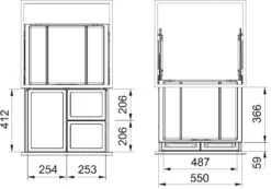 Franke Sortery - Cubo De Basura Integrado FX 60 26-11-11 121.0557.763 -Blanco fdf396285263d2280e20ac94